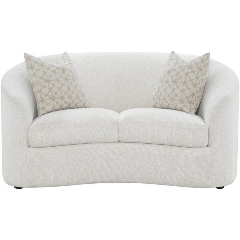 Ashiley 65.5" Flared Arm Curved Loveseat with Reversible Cushions