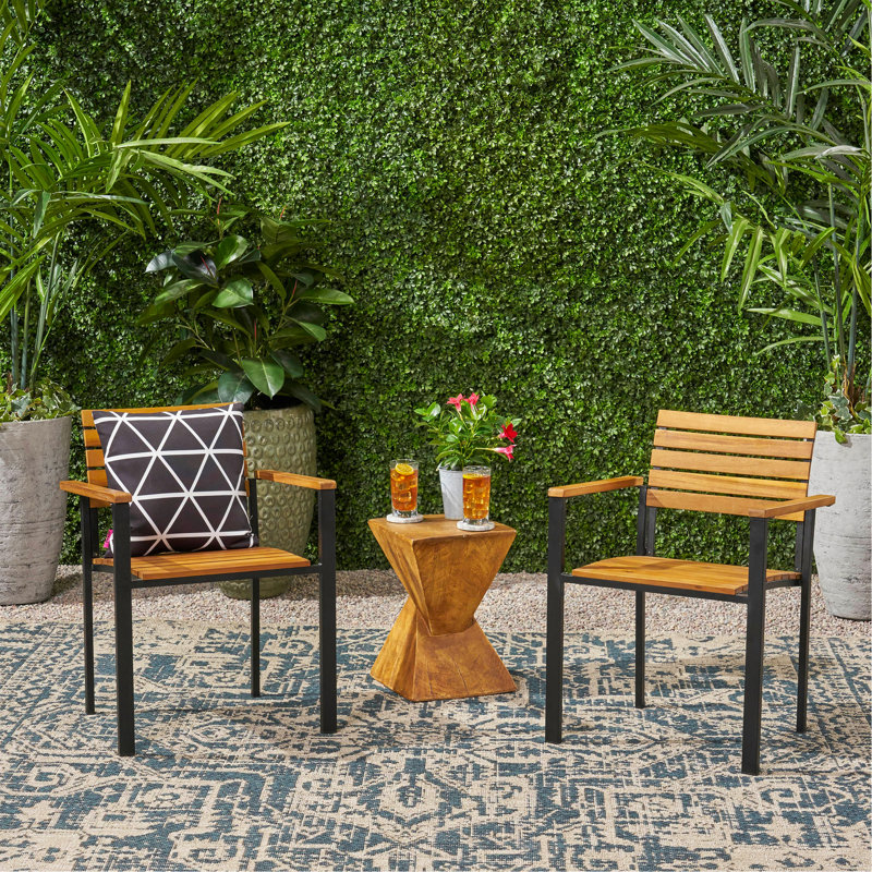 Chaise en bois et métal