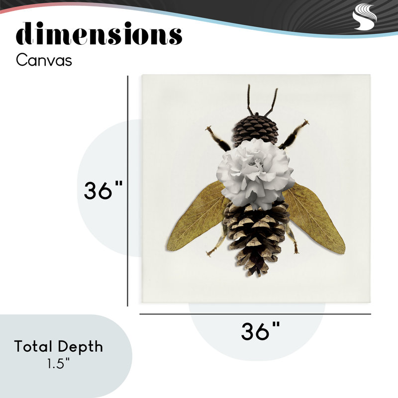 Nature Constructed Bee Canvas, design by Sasha