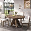 Ensemble de table de salle à manger extensible rétro avec 4 chaises rembourrées, style campagnard rustique pour une utilisation polyvalente dans la cuisine et la salle à manger-684482985