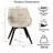 Set Of 2 Modern Faux Leather Swivel Dining Chairs, Upholstered Side Chairs For Kitchen & Living Room-1397434703