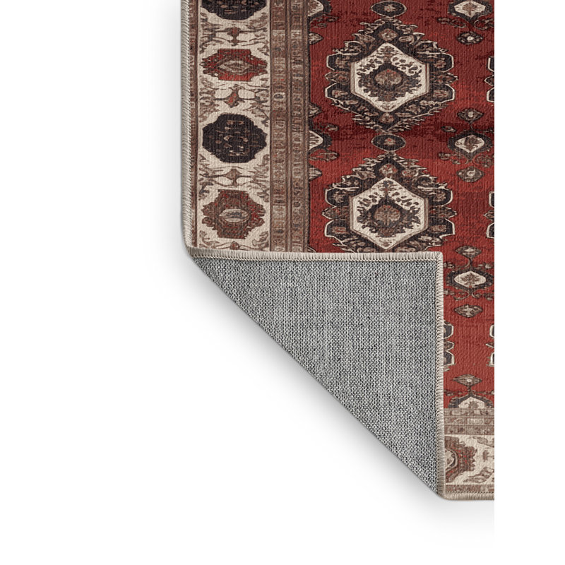 Tapis brun lavable à la machine, Carré 3 pi