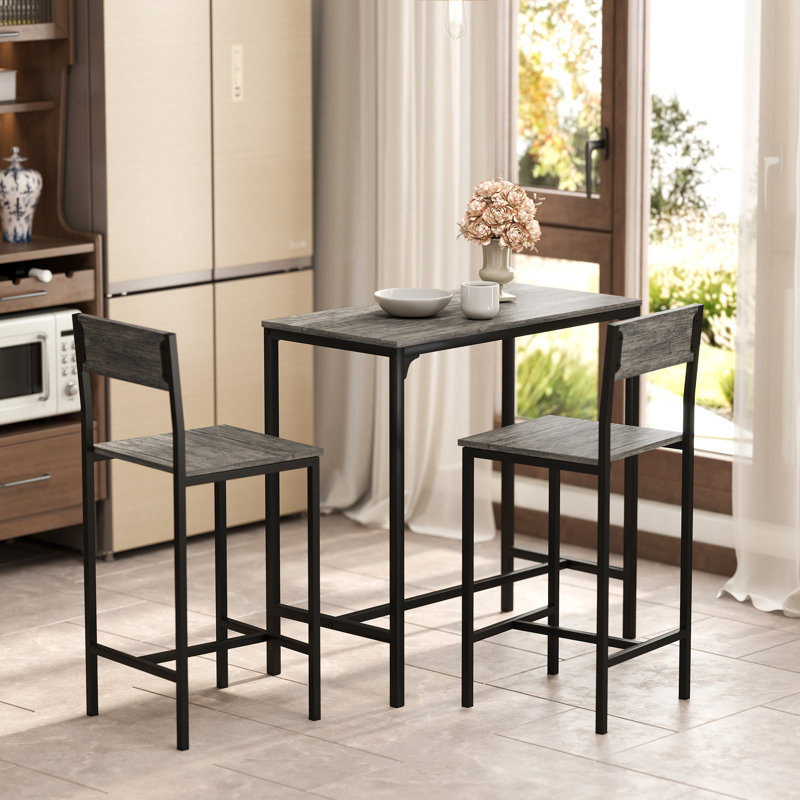 2 - Person Dining Set, Charcoal Grey