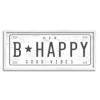 «B», Motivation, phrase «Good Vibes», plaque d’impression sur toile tendue XXL par Daphne Polselli