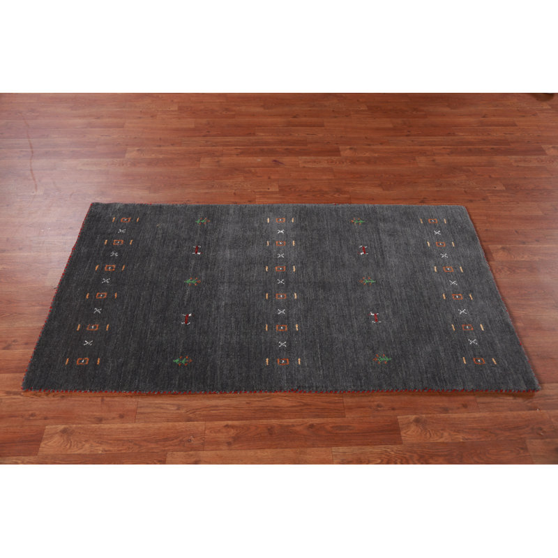 Tapis tribal gris Gabbeh 3 x 5