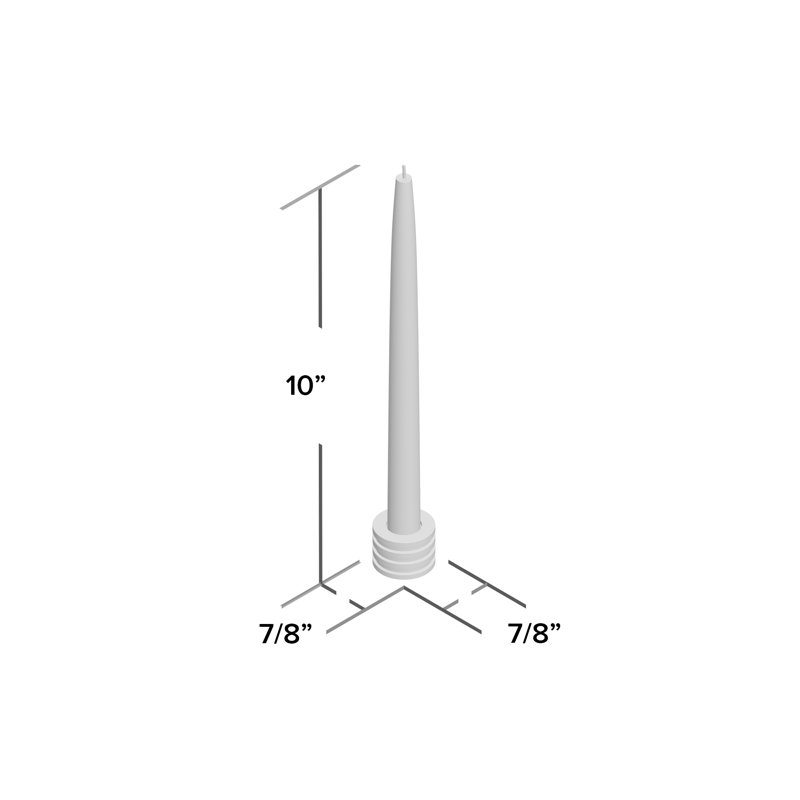 Unscented Taper Candle, Black