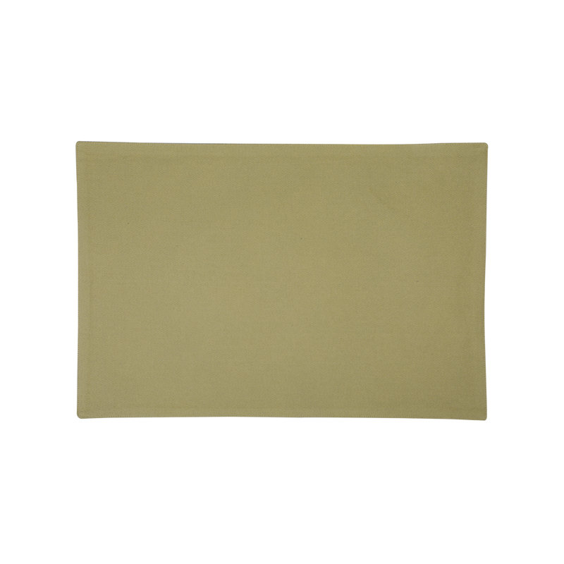 Hann Cotton Embroidered Rectangle Placemat, Taupe
