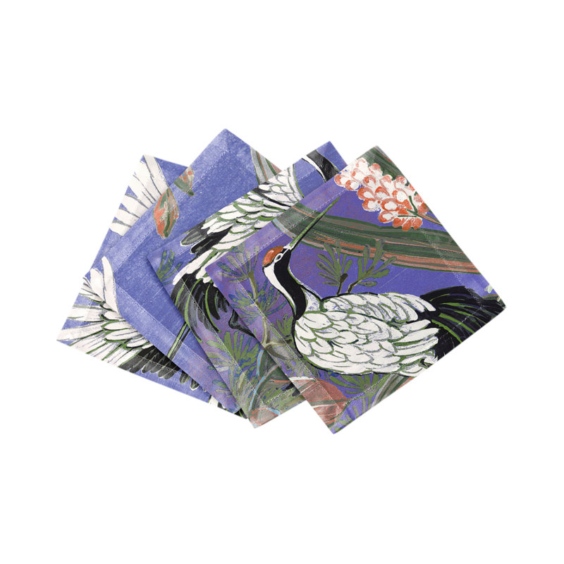 Summer Palace Cotton Sateen Cocktail Napkins, Norton