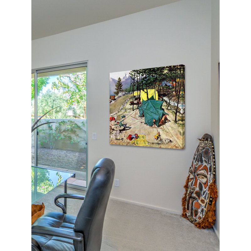 Making Camp by Thornton Utz - Wrapped Canvas Painting, 46cm H x 46cm W