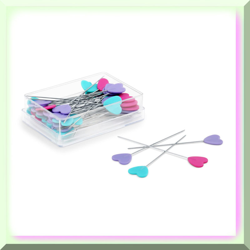 2-Inch Decorative Flat Head Pins 50-Count for Crafting Sewing