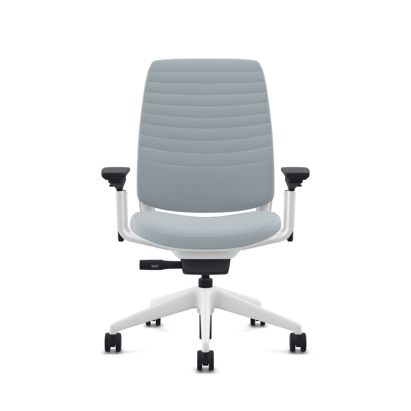 Steelcase Series 2 3D Microknit Airback Task Chair, Olivine/Nickel, Seagull, Hard Floor