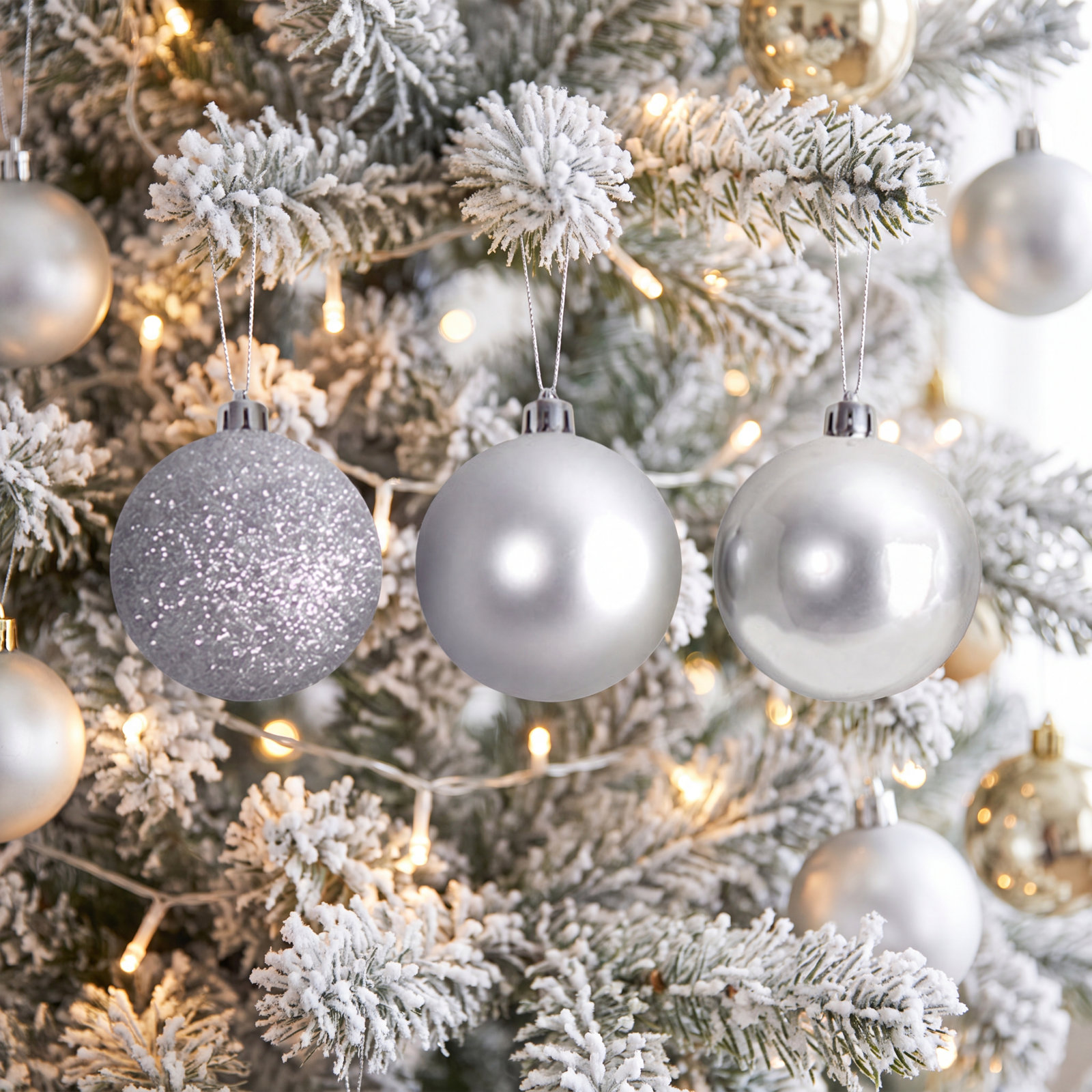 3" Shatterproof Bauble, Silver
