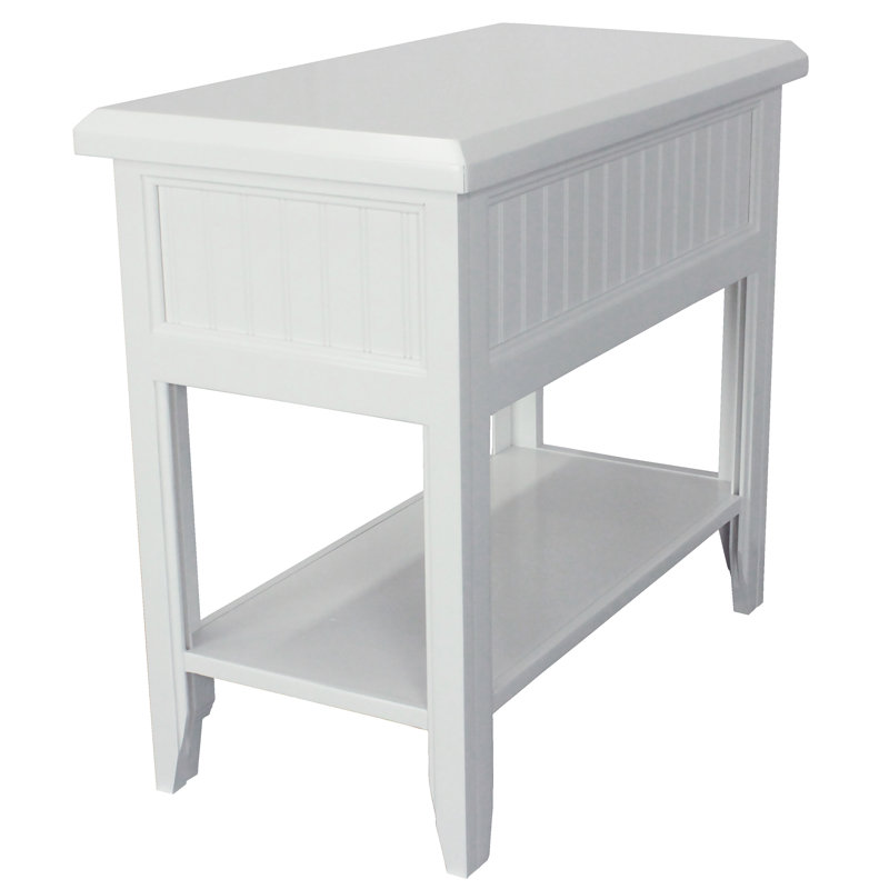 Table de bout Vesper, Blanc brillant