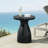 Outdoor Travertine MGO Side Table,Light Weight Concrete End Table Marble Effect-790978692