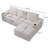 104 Inch Cloud Sectional Couch, Modern Modular Sofa With Deep Seat, Corduroy Fabric, L-Shape Chaise, No Assembly Required-191040310-191040308