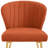 Modern Tufted Velvet Curved Back Orange Dining Chair with Metal Legs-1144001351