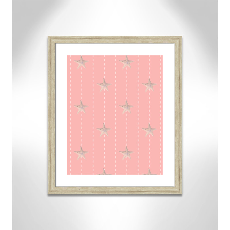 Étoile de mer fantaisiste au point, H 24,5 po x l 20,5 po x P 0,6 po, Cadre plat beige