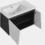 Meuble-lavabo mural flottant simple 32 po avec portes à fermeture en douceur
