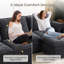 Canapé modulaire en forme de L de 96 po CloudSink, 3 sièges + repose-pieds mobile, siège très profond, chenille adaptée aux animaux de compagnie, assemblage sans outil, noir pour les petits espaces et le salon-1369380539