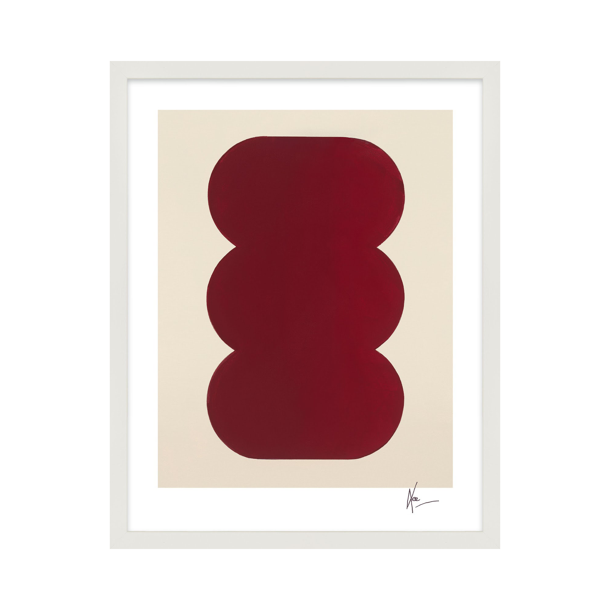 Keyhole 1 by Lee Lessem, White Framed, 30" H x 24" W x 1.25" D