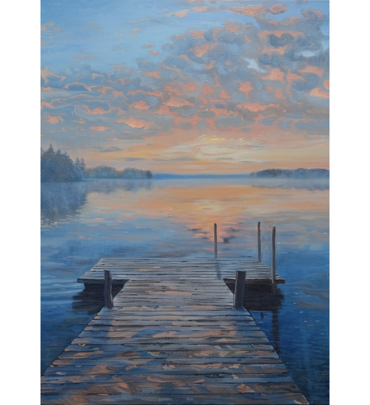 Calm Dock - Toile blanche pour décoration intérieure élégante | Œuvre d'art