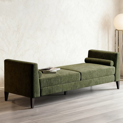 Banc rembourré vert