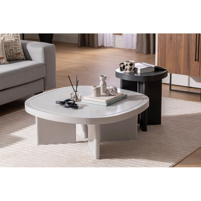 Table basse moderne grise 36,2 po x 13,8 po x 36,2 po | 100% panneau de fibres à densité moyenne avec pieds robustes en bois, capacité de charge de 22 lb | Conception élégante de couleur unie - parfaite pour le salon et les espaces contemporains