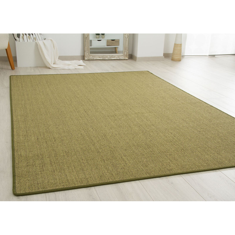 Areesha Solid Colour Jute / Sisal Flatweave Area Rug, Round 160cm