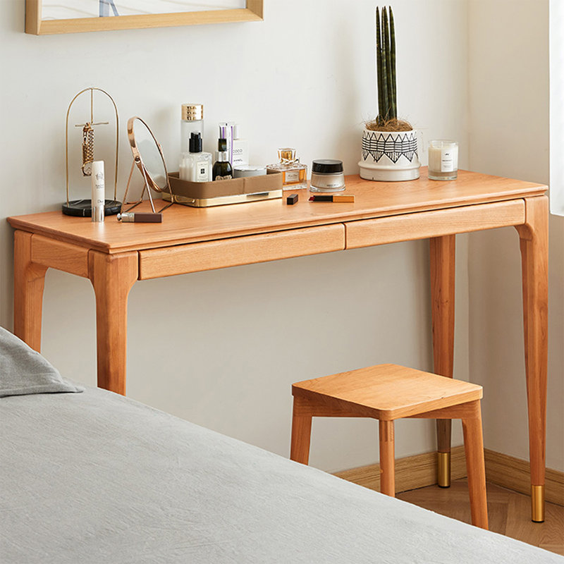 Bureau d'écriture avec tiroirs Cherry, H 29,53 po x l 47,24 po x P 15,75 po, Cerisier