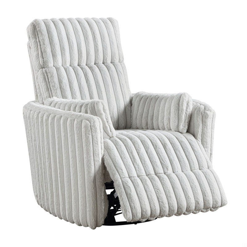 Fauteuil inclinable et pivotant rembourré Corduroy