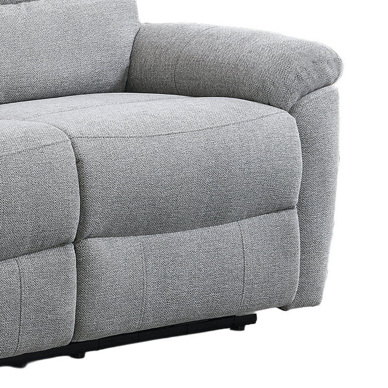 3 Piece Reclining Configurable Sofa Set, Grey