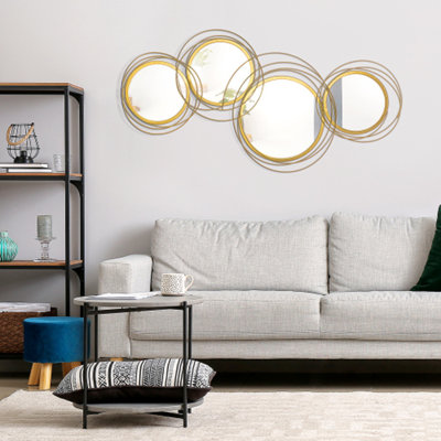 Metal Wall Art Modern Mirror