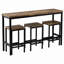 Ensemble de table de salle à manger à hauteur de comptoir avec 3 tabourets-143907158