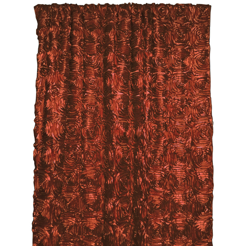 Rideau obscurcissant en polyester Pekanbaru, L 54 po x L 84 po, Corail