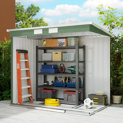 7 ft. W x 4 ft. D Metal Garden Shed