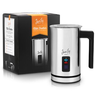 Milk Frother and Set of 12 12oz Bistro Mugs from JavaFly, Double