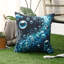 Indoor / Outdoor Animal Print Blue Square Cushion Cover