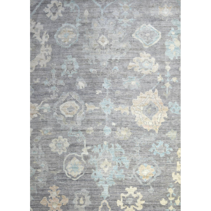 Oushak One-of-a-Kind 12'3" X 15'10" New Age Wool Area Rug in