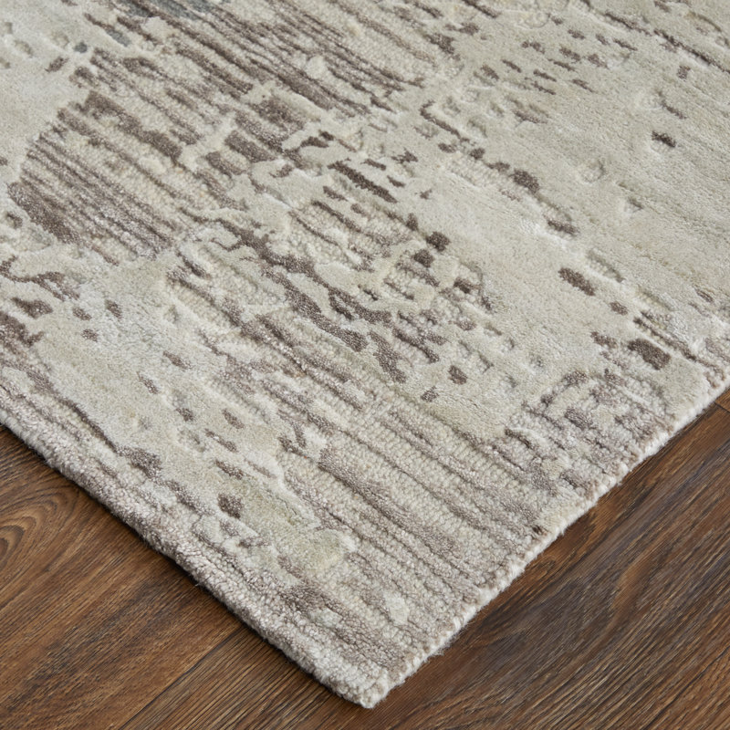 Gyanna moderne abstrait, Rectangle de 5 pi x 8 pi, Brun / brun clair / noir