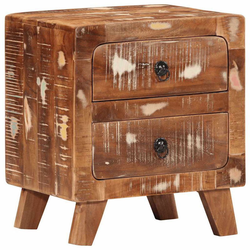 Bedside Cabinet 40X32x46 Cm Solid Wood, Reclaimed