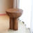 Iris Outdoor Patio Three-Legged Wood-Grain Round MGO Side Table, Brown