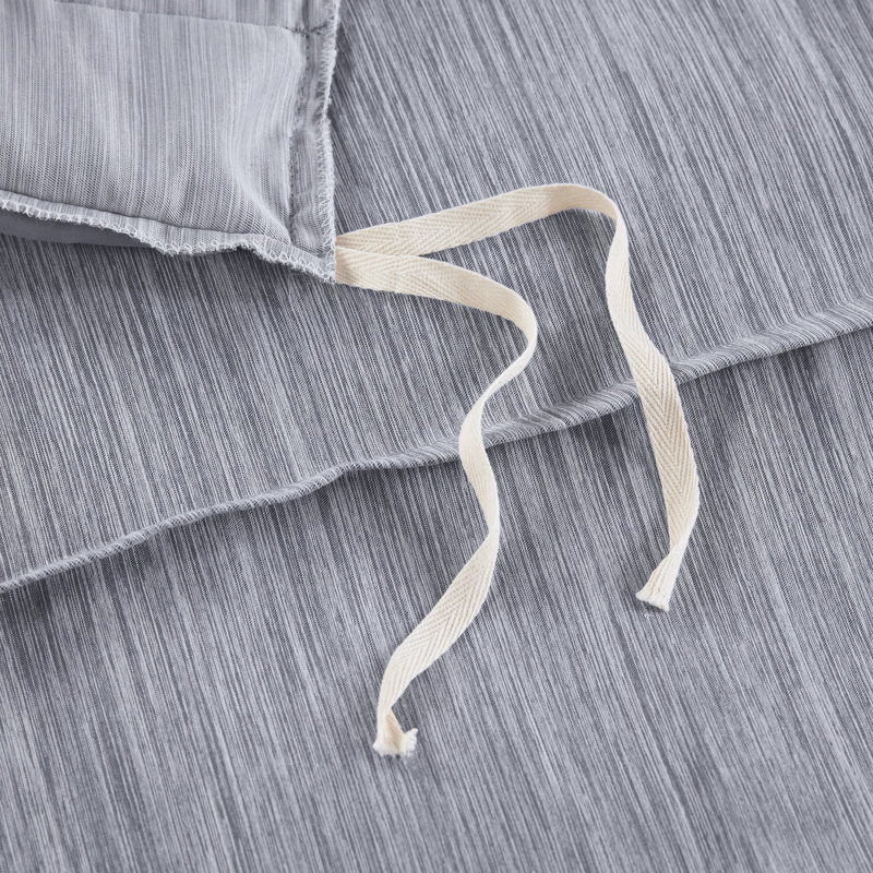 Ensemble de housse de couette surdimensionnée avec plis Maddox, Bleu, Housse de couette double / grand + 2 taies décora