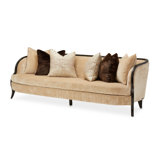 Malibu Crest 99'' Chenille Recessed Arm Sofa