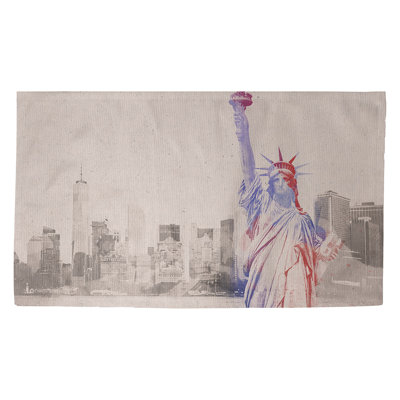 Tapis d’intérieur pour porte de liberté aquarelle statue of liberty Seibert