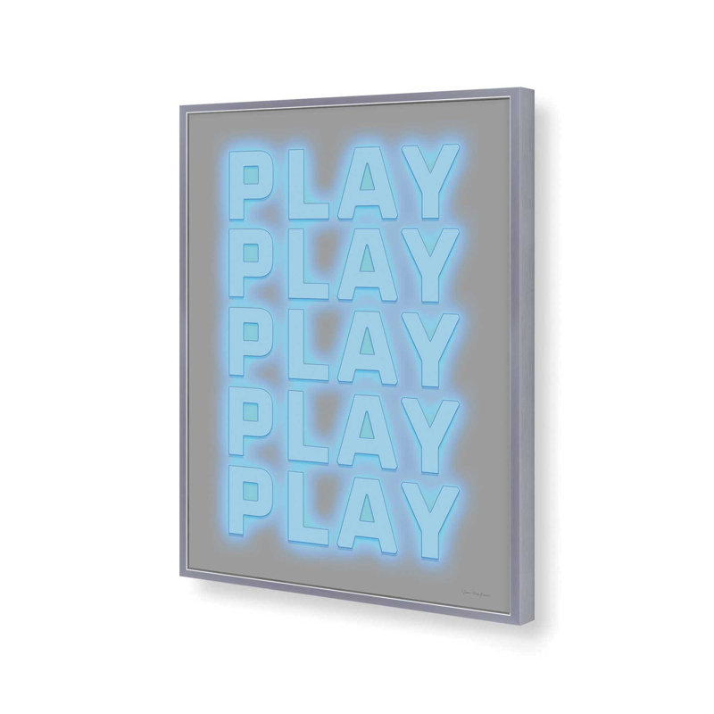 Play Games by Seven Trees Design Art Print, 12 W x 16 H, Silver, Framed Print