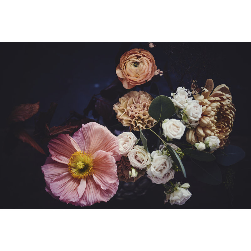Flower Bouquet - Wrapped Canvas Print, 30cm H x 46cm W