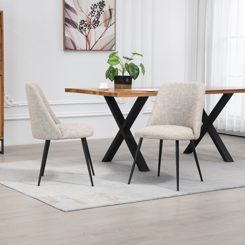 Arcanum 46cm H Fabric Upholstered Side Chair, Brown