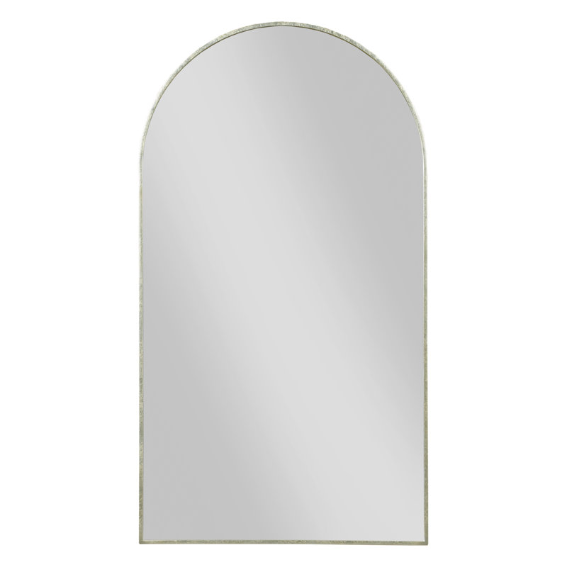 Gateway Metal Arch Wall Mirror, Silver, 42" H x 24" W