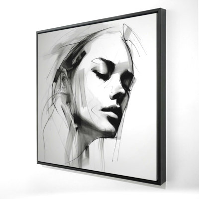 "Traits féminins" sur toile