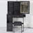 29.2" Small Size Left Drawer Desktop Vanity Table + Cushioned Stool, 2 AC+2 USB Power Station, Hair Dryer Bracket, Extra Large Touch Control Sliding LED Mirror, Tri-Color Switching, Brightness Adjust-951820200